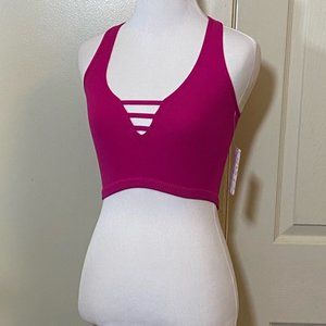 Free People Strapped in Brami Intimately FP Crop Top Atlas Fuchsia